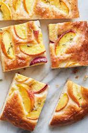 Peach Focaccia With Thyme Recipe Recipe Recipes Thyme Recipes Focaccia
