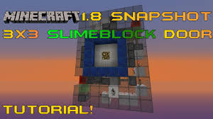 Dont forget to look at the pictures! Minecraft 1 8 Snapshot Redstone Tutorial How To Make A 3x3 Piston Door W Slime Blocks Minecraft Minecraft Redstone Creations Minecraft 1