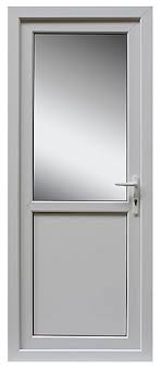 White upvc door in arched frame with glazed surround. Frosted Glazed White Upvc Lh External Back Door Set H 2055mm W 840mm Diy At B Q