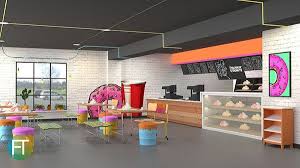 Dunkin Donut Interior Concept Industrial Pop Art Style On Behance Ideas De Diseno Disenos De Unas Cafeteria