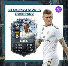 From the world cup to the champions league, toni kroos has won it all. Fut Predicts On Twitter Fifa 21 Flashback Toty Sbc Predictions Ft Toni Kroos Leave Your Thoughts In The Comments Fut21 Fifa21 Totw Totw Toty Toty Totysbc Tonikroos Kroos Futpredictions Fifa21prediction Futpredicts