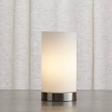 glow cylinder table lamp reviews crate and barrel