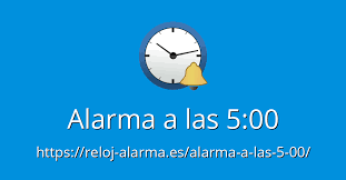 Check spelling or type a new query. Alarma A Las 5 00 Reloj Alarma Despertador Online