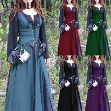 Check spelling or type a new query. Wepbel Woman Gothic Dress Elegant Evening Long V Neck Bundle Corset Medieval Renaissance Vintage Long Sleeve Dress Two Piece Set Buy At The Price Of 21 58 In Aliexpress Com Imall Com