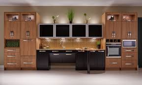 Gloss Gray Contemporary Kitchen With Dark Island Crystal Cabinets Finish Kitchen Cabinets Glass Kitchen Cabinet Doors Kitchen Cabinets
