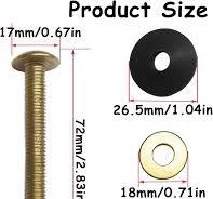 Amazon.com: Paquete de 2 pernos de latón para tanque de inodoro, pernos de  asiento de inodoro, tornillos de asiento de inodoro para piezas de tanque  ...