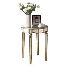 Made of hardwood solids and veneers, it this modern table with small stepped mirror on mirror pedestal is as functional as it is aesthetic. Mirrored End Tables You Ll Love In 2021 Wayfair