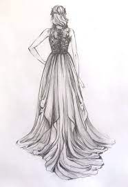 Black V Neck Scalloped Wedding Dress With Lace Sleevees Etsy Fashion Drawing Dresses Dress Design Drawing Scalloped Wedding Dresses