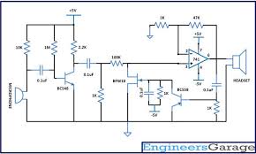 Circuit Diagram Of Automatic Gain Control With Microphone And Headset Connections Circuit Design Circuit Circuit Diagram