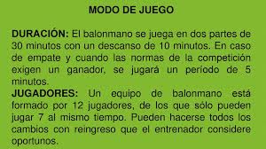 Tendrás que buscar refugio y emplear bien tus armas para no acabar devorado por las criaturas que se han adueñado del terreno. Modo De Juego Duracion El Balonmano Se Juega En Dos Partes De 30 Minutos Con Un Descanso De 10 Minutos En Caso De Empate Y Cuando Las Normas De La Competicion Ppt Descargar