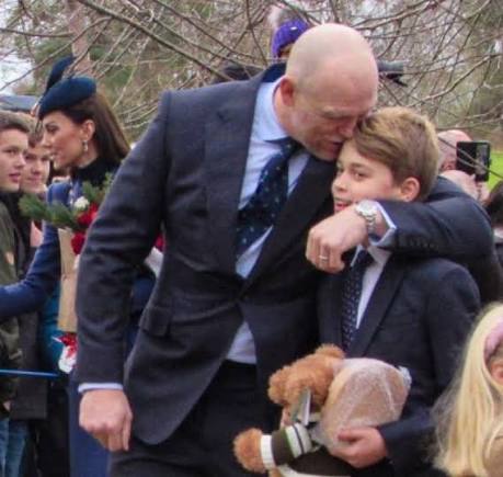 🌺Mike Tindall with Prince George at Christmas Day service in Norfolk🌺🎄🌺 #miketindall #princegeorge