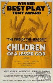 Children of a Lesser God Vintage Concert Poster from Warfield Theatre, Oct  15, 1986 at Wolfgang's