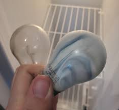 This Light Bulb Burned Out In A Freezer The Other Is The Same Bulb But Burned Out In The Oven Mildlyinteresting