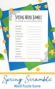 Jumble solver is a word unscrambler tool used to help users when playing word games or solving anagrams. Spring Word Scramble Printable Carla Schauer Designs