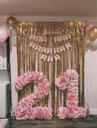 Simple 21st Birthday Decorations For Her Diy Tissue Paper Numbers White And Pink Tissue Hot Glued To Card Board Cutouts Perfect For A 21st Birthday Decorations 21st Party Decorations 21st Bday Ideas