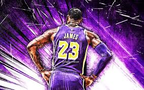 This app is made by : Download Wallpapers Lebron James 4k Back View Grunge Art Los Angeles Lakers Nba Violet Uniform Basketball Stars Lebron Raymone James Sr Violet Abstract Rays Lebron James 4k Basketball La Lakers Creative Lebron