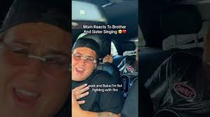 Mom Reacts To Her Kids Singing 🥹 #shorts #mom #siblings #singing #singers  #reaction #reactionvideo