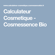 Calculateur Cosmetique Cosmessence Bio Cosmetique Calcul Recette Creme