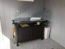 4.5 out of 5 stars. Keter Unity Xl Portable Outdoor Table And Storage Cabinet With Accessory Hooks Espresso Brown Walmart Com Walmart Com