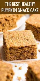 Healthy Pumpkin Oatmeal Snack Cake Only 99 Calories It Tastes Like Pumpkin Pie Is So Easy To Make No Mixer Requ Pumpkin Snack Snack Cake Homemade Snacks