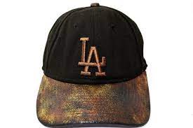 La Dodgers New Era 9 Forty Black W Gold Brim Snap Back Hat Vtg Throwback 90 S Newera Losangelesdodgers Hats La Dodgers New Era