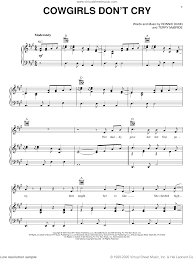 Download Mcentire Cowgirls Don T Cry Sheet Music For Voice Piano Or Guitar