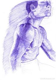 Usually these shapes are pretty easy to draw. Ink Pen Drawings Of Human Figures Samir Bharadwaj