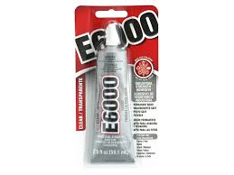 E6000 is a flexible, waterproof and high bond glue that dries clear and adheres glass to glass, metal, wood, leather and more. Eclectic E6000 Adhesive 2 Oz Clear Createforless