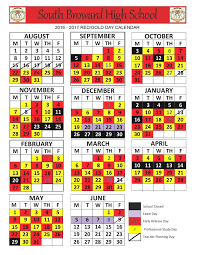 Exceptional School Calendar In Broward County In 2020 School Calendar Calendar South Broward High School
