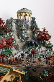 Lotr S Rivendell Recreated With 200 000 Lego Bricks Legos Lego Hogwarts Cool Lego Creations