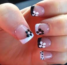 30 sheets water decals stickers cat flower manicure nail art transfer sticker. Flower Design On French Nails Novocom Top