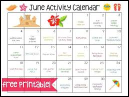 June Activity Calendar June Activities Summer Preschool Activities School Calendar