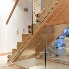Classic colonial with sisal runner. Glass And Wood Staircase Houzz