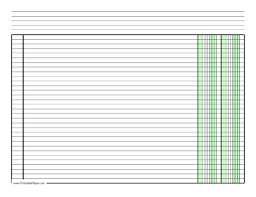 printable columnar paper with two columns on letter sized paper in landscape orientation
