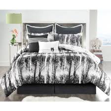 Find sheets in a number of stylish colors to add some style to your bedding. Beautiful 8 Pc White Black Modern Tree Branches Comforter Set King Queen Szs Ebay White Bed Set Comforter Sets Full Comforter Sets