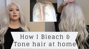 Diy How I Bleach Tone My Hair At Home Platinum Blonde Youtube Blonde Hair At Home Bleach Blonde Hair Bleaching Hair At Home