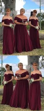 Simple Off Shoulder Bridesmaid Dress Burgundy Floor Length Bridesmaid Dre Burgundy Bridesmaid Dresses Long Off Shoulder Bridesmaid Dress Long Bridesmaid Gowns