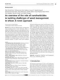 PDF) An overview of the role of nanoherbicides in tackling challenges of  weed management in wheat: A novel approach