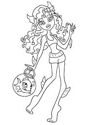 Coloring Page Monster High Lagoona Blue Monster High Coloring Pages Monster High Birthday Party