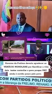 Agradecimento ao Venâncio Mondlane em Moçambique