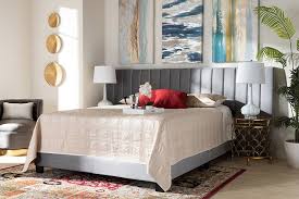 Any other ideas would be appre. Baxton Studio Fiorenza Glam Luxe Grey Velvet Fabric King Size Panel Bed W Extra Wide