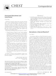 After some conversations and research i now know sarcoidosis can be mistaken for cancer. Https Journal Chestnet Org Article S0012 3692 09 60572 9 Pdf