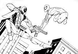Deadpool Vs Spider Man Dibujos Para Colorear Superheroes Deadpool