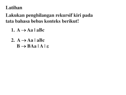 Elemen dari sebuah array of integer dari kiri ke kanan secara rekursif. Ppt 12 Penghilangan Rekursif Kiri Powerpoint Presentation Free Download Id 6320926