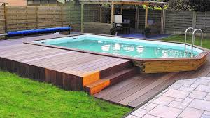 Escalier bois piscine hors sol. M A Piscine Piscine Bois Hors Sol