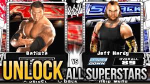 Raw 2009 (frecuentemente acortado a wwe svr 2009), es un videojuego de lucha libre profesional, desarrollado por yuke's y publicado por . Wwe Smackdown Vs Raw 2009 How To Unlock All Characters Superstars Android Ppsspp Youtube