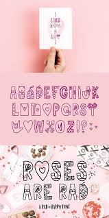 Roses Are Rad Font Cute Fonts Fonts Hand Drawn Fonts