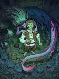 Artstation Mermaid Vampire Mengo Fedorov Mermaid Drawings Mermaid Art Scary Mermaid