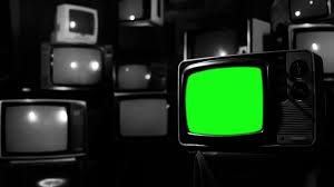 Tv Of The 1980s With Green Screen Over A Retro Tv Wall Bw Tone Zoom Out Stock Footage Ad Screen Retro Tv Green Greenscreen Tv Wall Old Tv