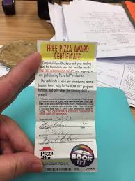 Pizza Hut S Book It Program Imgur